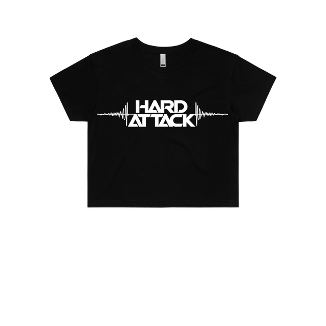 Hard Attack Crop Tee X Small Crop Top - Rave Central Hardstyle and Hardcore Merchandise