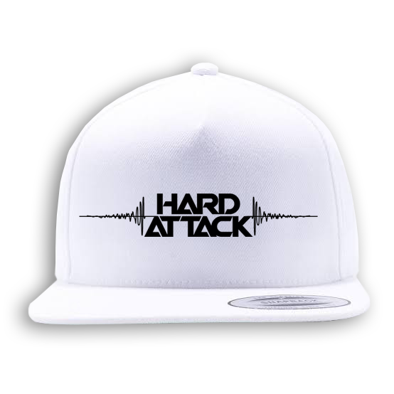Hard Attack Snapbacks White Hat - Rave Central Hardstyle and Hardcore Merchandise