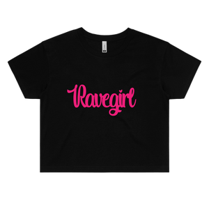 Krystal Ravegirl Crop T-Shirt #2 X Small / UV Pink Crop Top - Rave Central Hardstyle and Hardcore Merchandise
