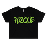 Risqué Crop Top Small / Glow In The Dark Green Crop Top - Rave Central Hardstyle and Hardcore Merchandise