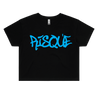 Risqué Crop Top Small / UV Blue Crop Top - Rave Central Hardstyle and Hardcore Merchandise