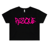 Risqué Crop Top Small / UV Pink Crop Top - Rave Central Hardstyle and Hardcore Merchandise