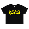 Risqué Crop Top Small / UV Yellow Crop Top - Rave Central Hardstyle and Hardcore Merchandise