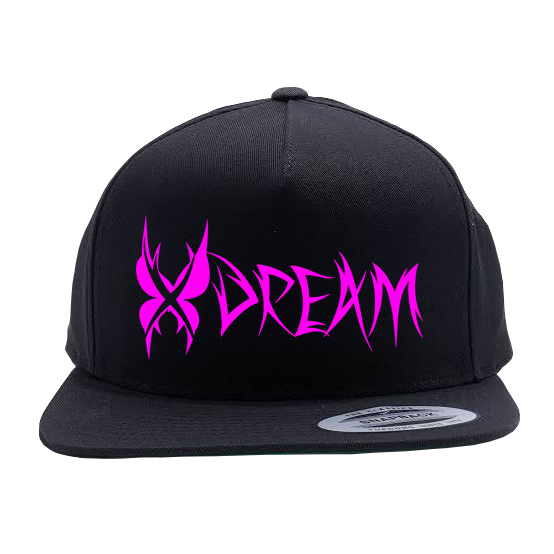 XDream Snapback Black/Pink Hat - Rave Central Hardstyle and Hardcore Merchandise