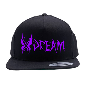 XDream Snapback Black/Purple Hat - Rave Central Hardstyle and Hardcore Merchandise