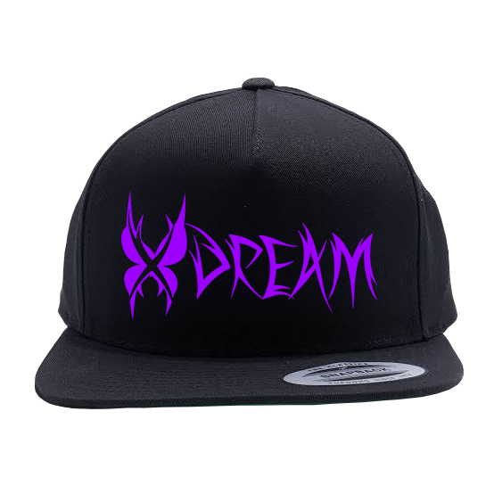 XDream Snapback Black/Purple Hat - Rave Central Hardstyle and Hardcore Merchandise
