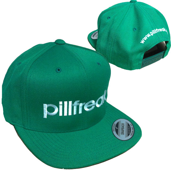 Pillfreak Snapbacks Green Hat - Rave Central Hardstyle and Hardcore Merchandise