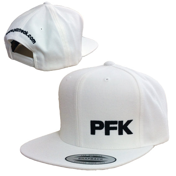 Pillfreak PFK Snapbacks White Hat - Rave Central Hardstyle and Hardcore Merchandise