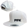 Pillfreak PFK Snapbacks White Hat - Rave Central Hardstyle and Hardcore Merchandise
