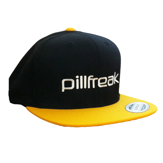 Pillfreak Colour Bill Snapback Yellow Hat - Rave Central Hardstyle and Hardcore Merchandise