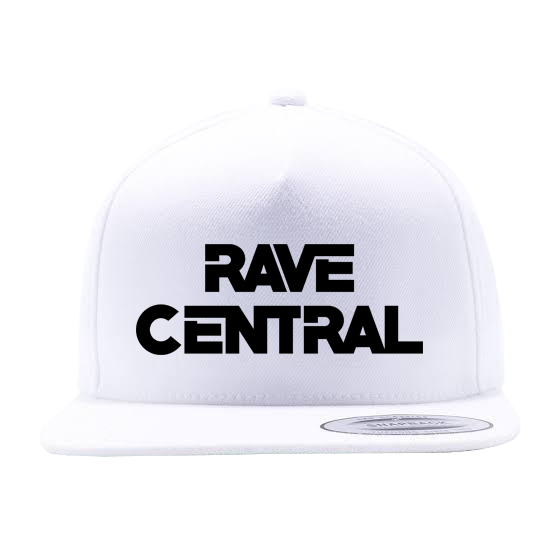 Rave Central Snapback White/Black Hat - Rave Central Hardstyle and Hardcore Merchandise